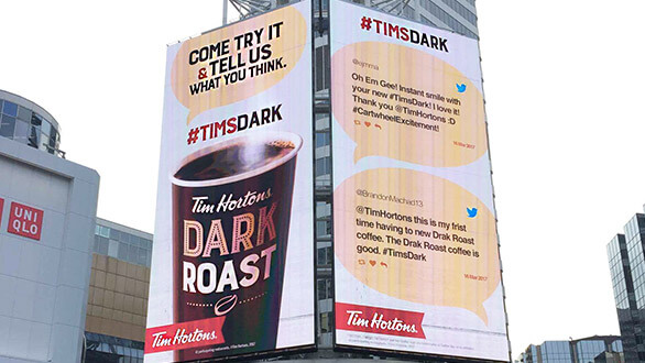 tim hortons tweet wall